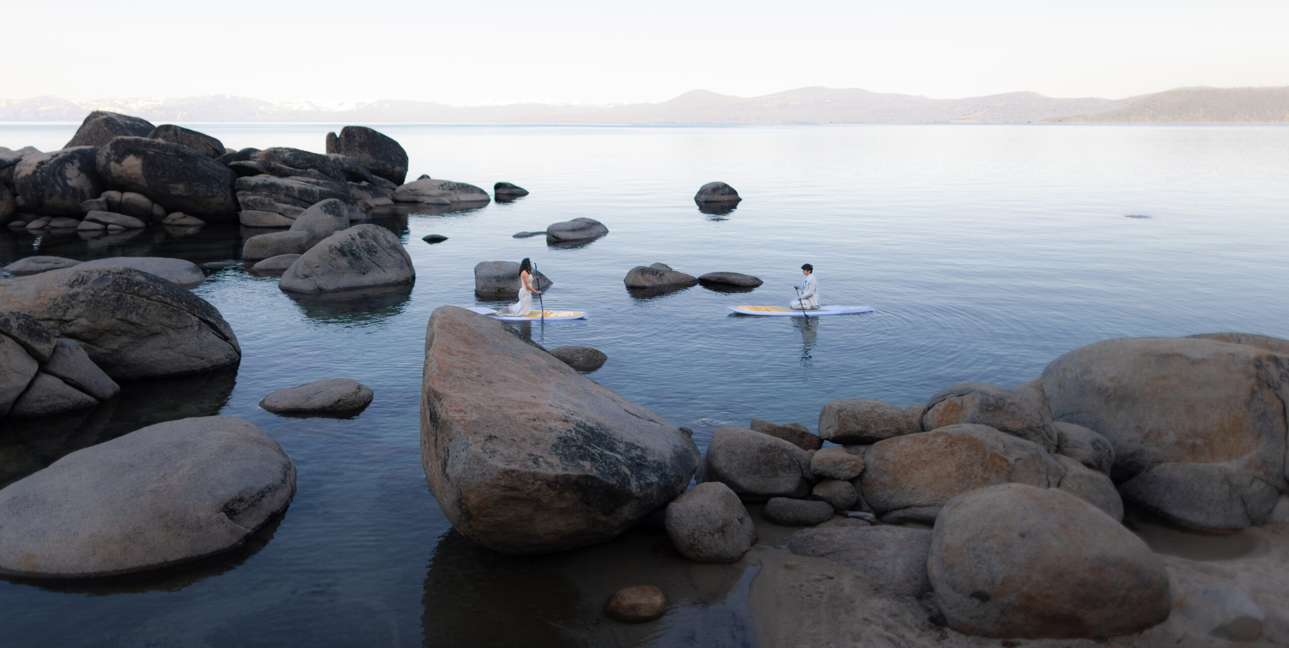 Lake Tahoe Paddle Boarding Elopement